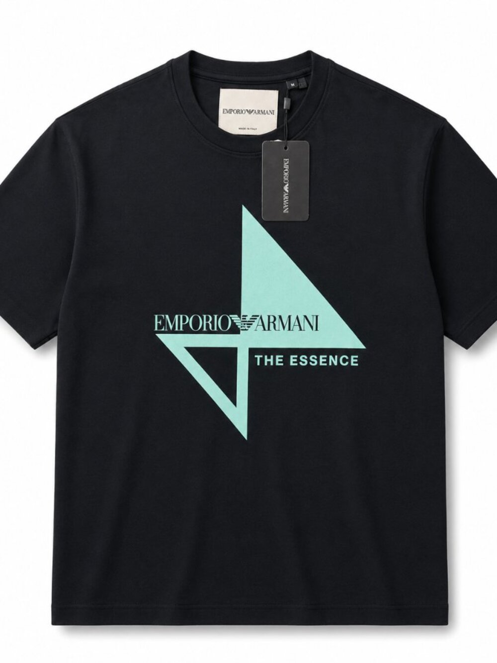 Emporio Armani Men’s Black Graphic T-Shirt Logo Crew Neck NWT